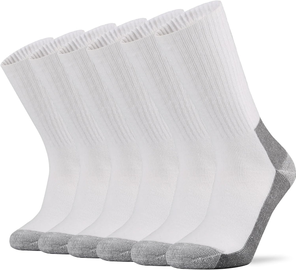 Ortis Cotton Cushion Crew Athletic Socks for Men Work Boot Sports Exercise