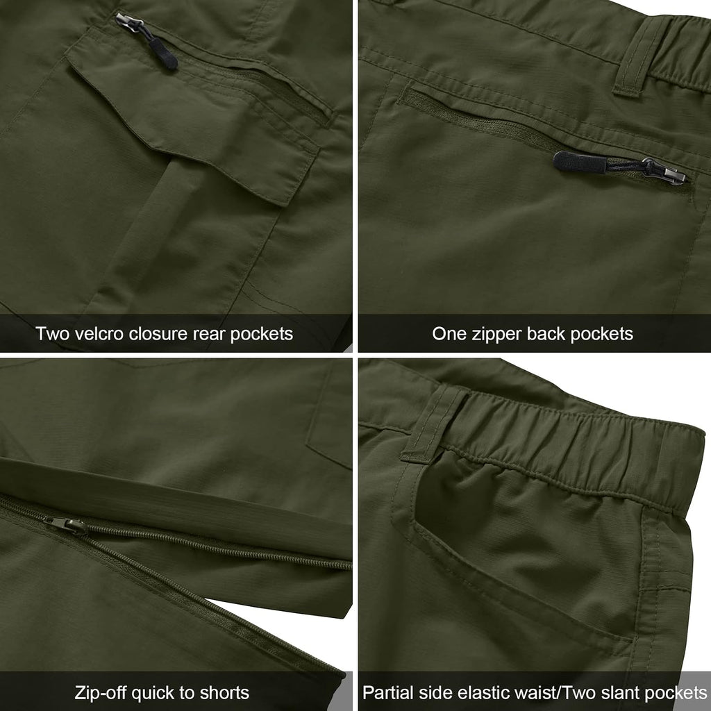linlon Boy Scout Pants Hiking Mens Convertible Zip Off Safari Fishing