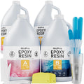 Nicpro 4 Gallon Crystal Clear Epoxy Resin Kit with Cups, Sticks, Gloves