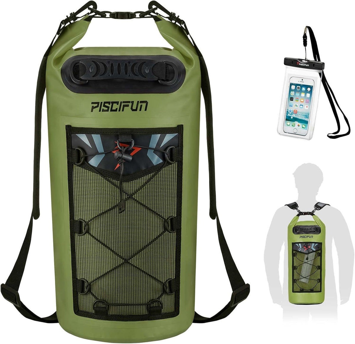 Piscifun Dry Bag, Waterproof Floating Backpack 10L/20L/30L/40L