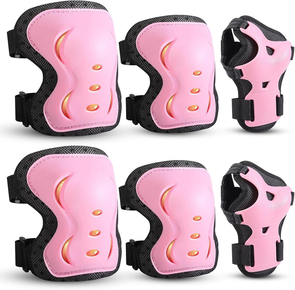Kids Youth Adult Protective Gear Set Adjustable Knee Elbow Wrist Guards