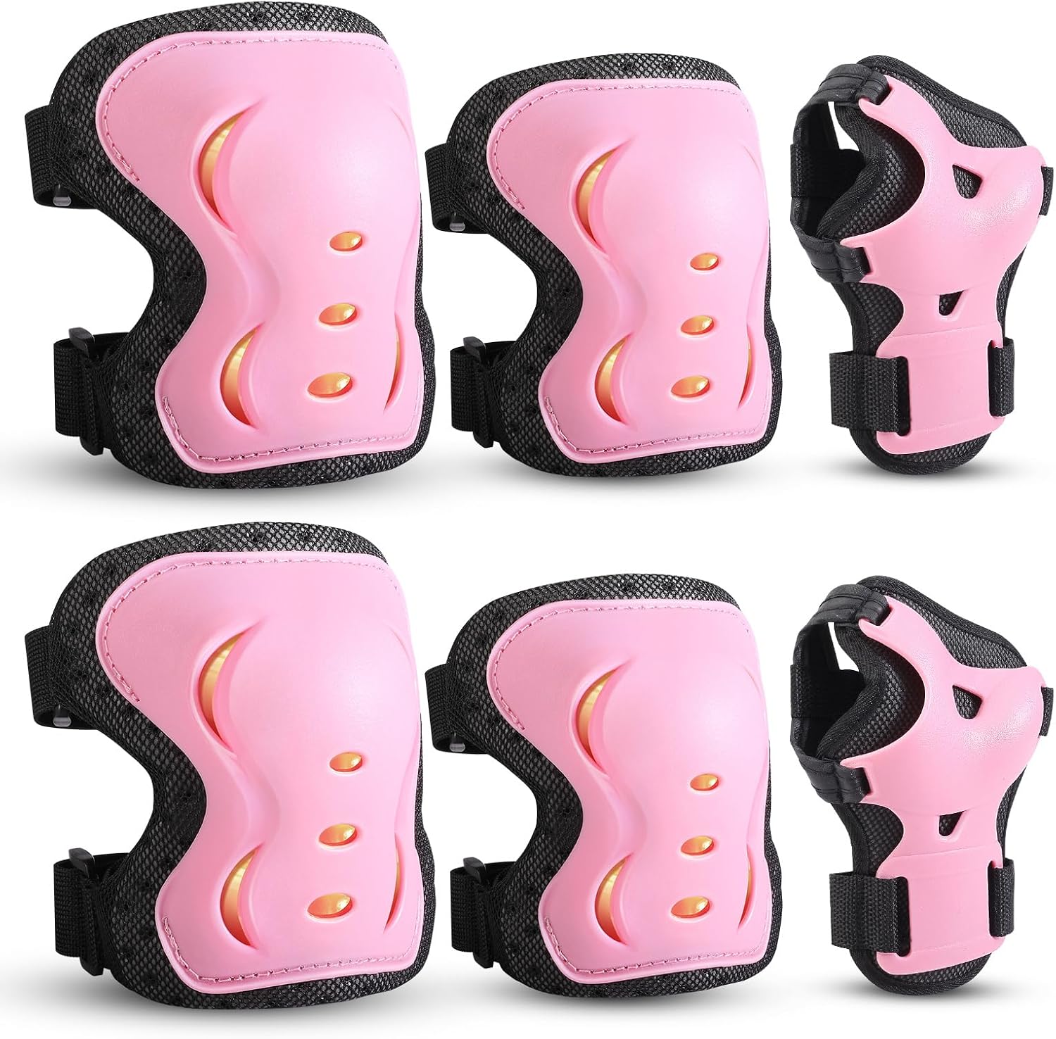 Kids Youth Adult Protective Gear Set Adjustable Knee Elbow Wrist Guards