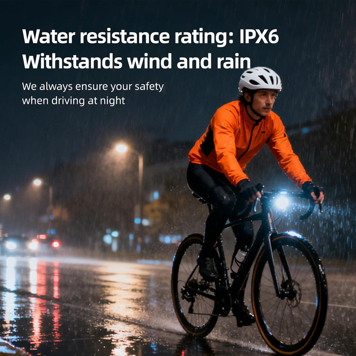 Bike Lights for Night Riding 2000 Lumen Compatible with Garmin/GoPro Mount Bike Headlight 5 Modes 4500mAh Aluminium Alloy IPX6 Waterproof Rechargeable Bicycle Lights Bike Headlight BR2000