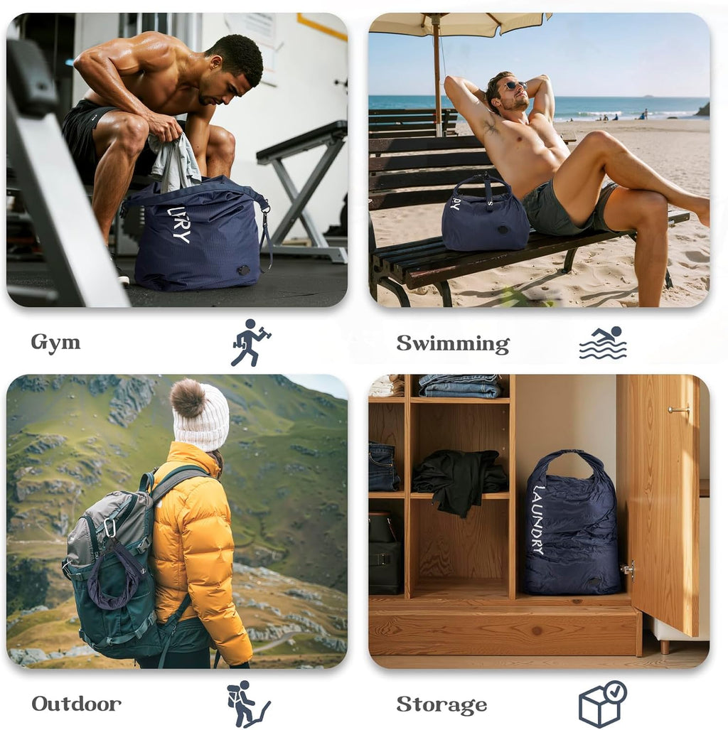 Travel Laundry Bag, Vacuum Compression Dirty Clothes Travel Bag