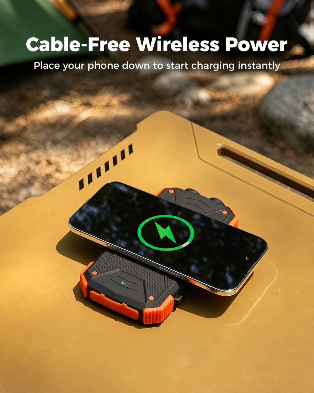 BLAVOR Solar Power Bank 10,000mAh, Portable Wireless Charger, 20W Fast Charging External Battery Pack with USB C for Cell Phones, Solar Panel Charging with Dual Flashlight for Camping