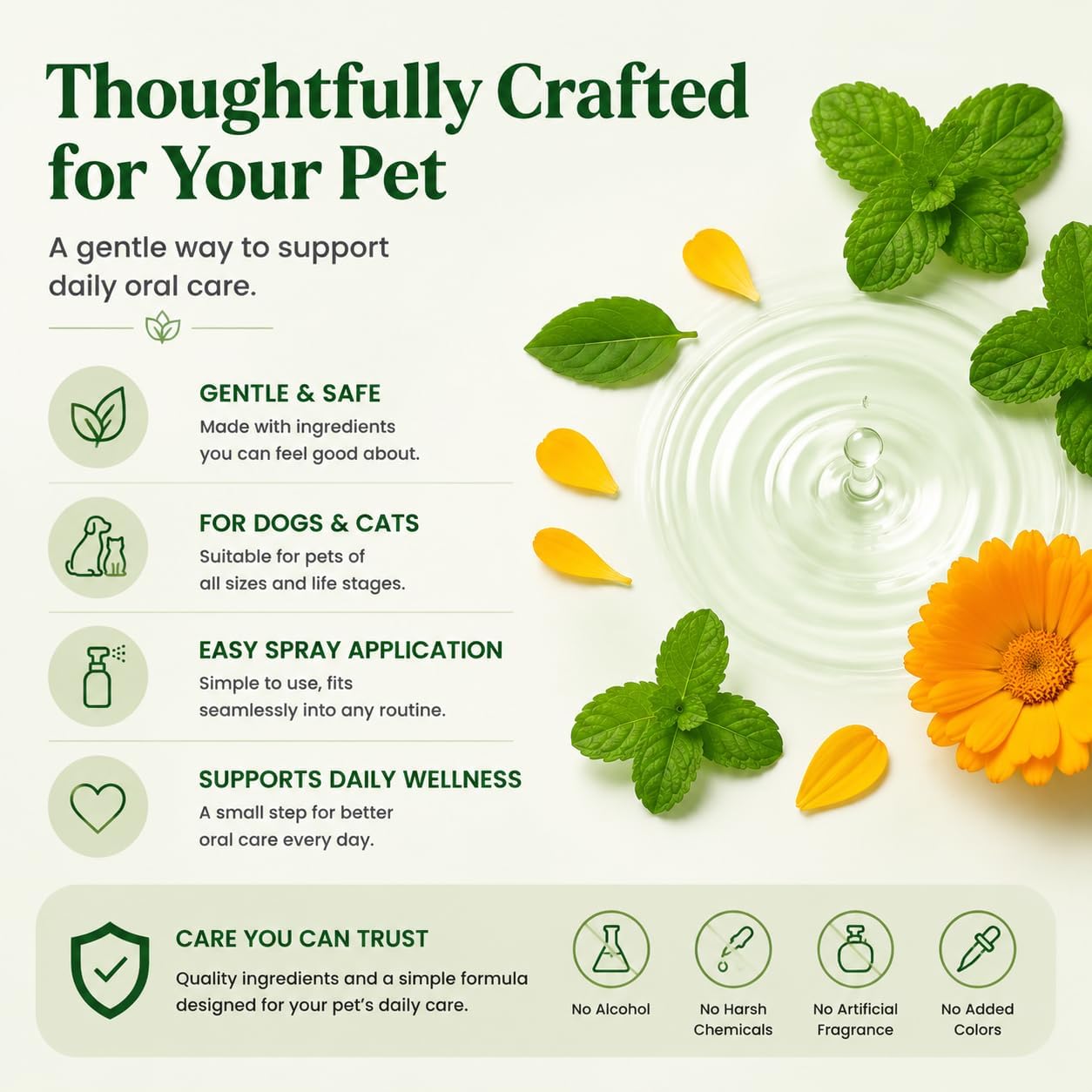 Milolabco Probiotic Spray for Dogs Teeth, Advanced Oral Care Spray with Probiotic Formula for Fresh Breath & Cleaner Teeth, Daily Dog Teeth Care Spray, No Brushing Needed