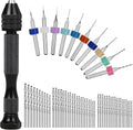 59Pcs Micro Hand Drill Bit Set, 48 Pieces Pin Vise Hand Drill Twist Drills