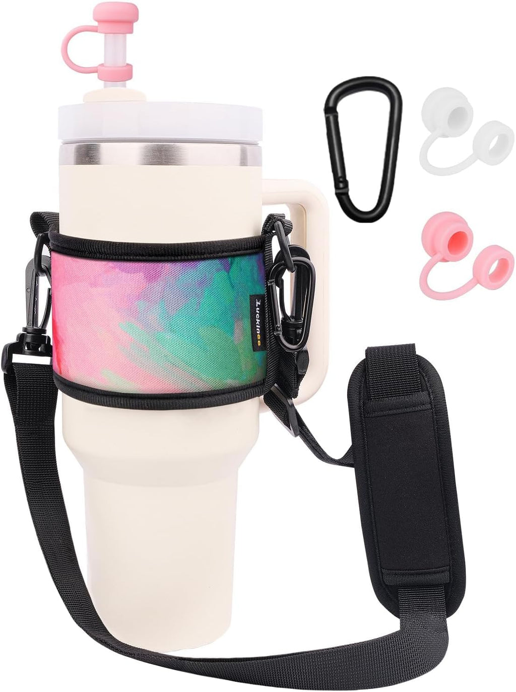 LUCKINEE Tumbler Holder with Strap Stanley Cup Holder Water Bottle Strap