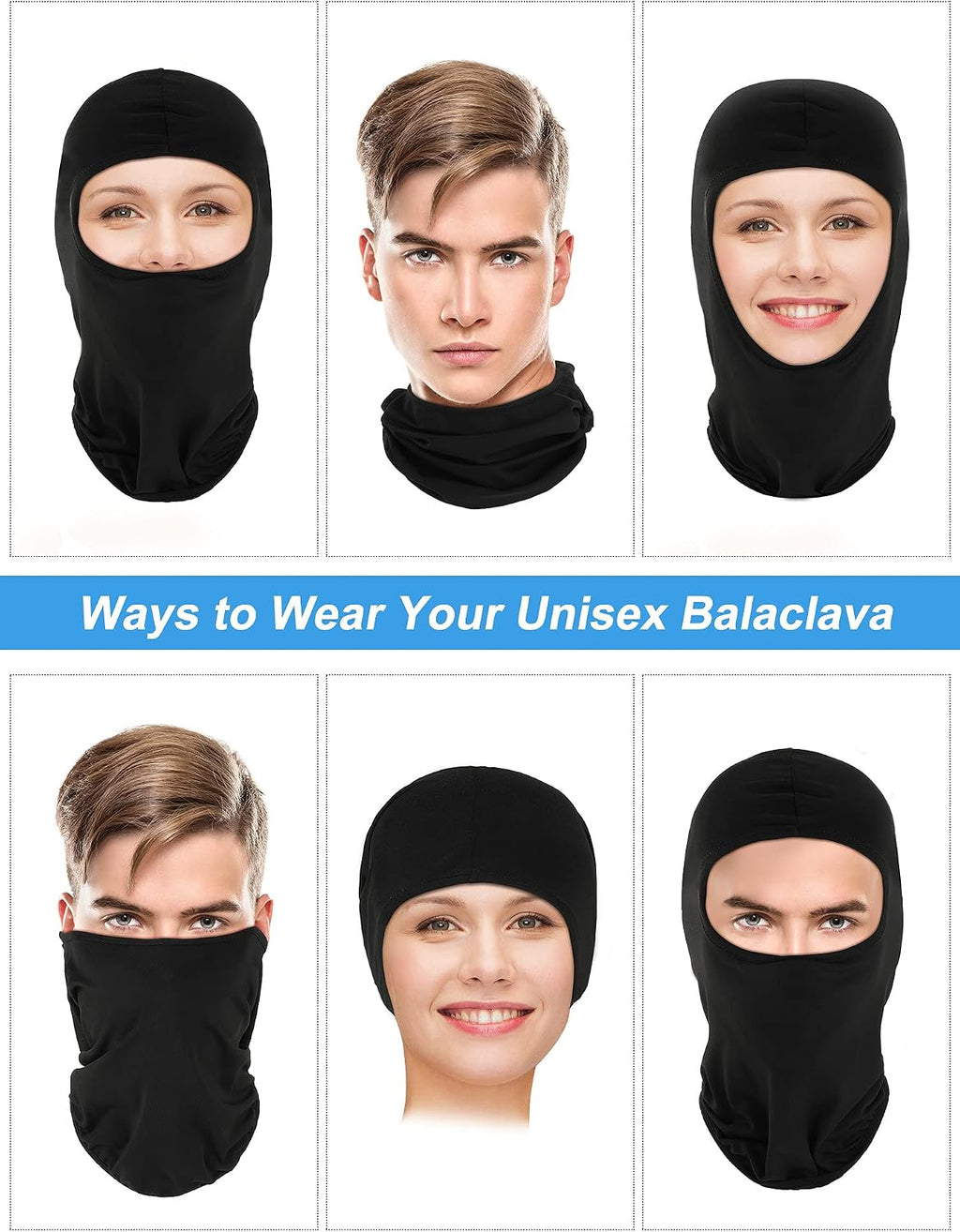 Geyoga 12 Pcs Ski Mask Balaclava Full