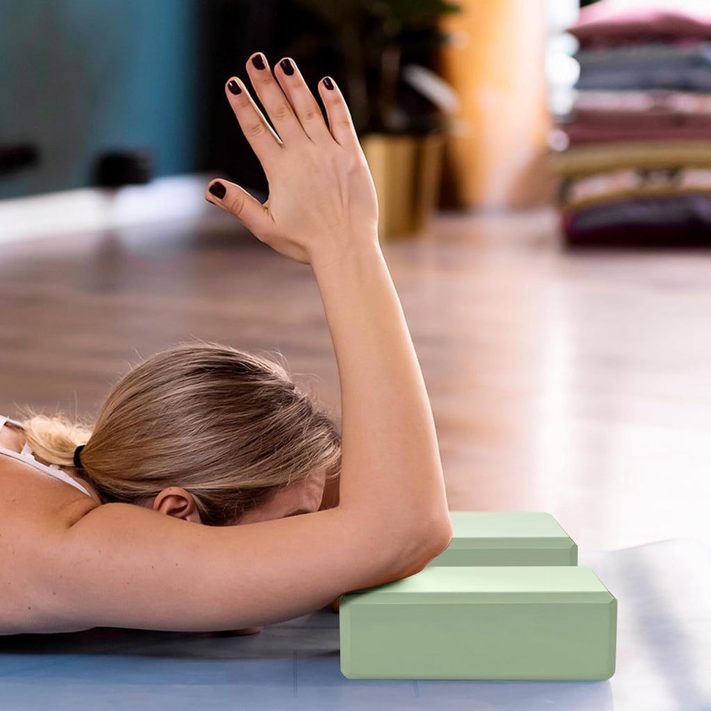 9"x6"x3" Yoga Block, 2 Pcs Soft Non-Slip Foam Blocks Supportive