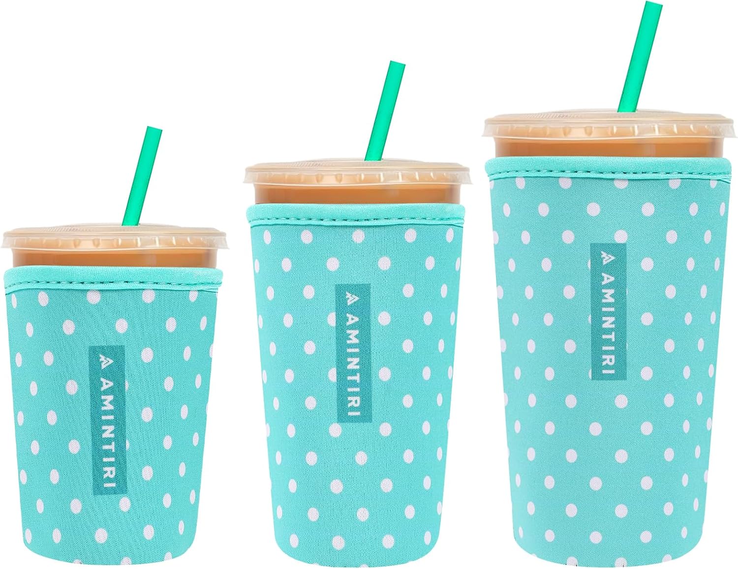 Amintiri Reusable Insulator Neoprene Sleeve for Iced Coffee & Cold Soda