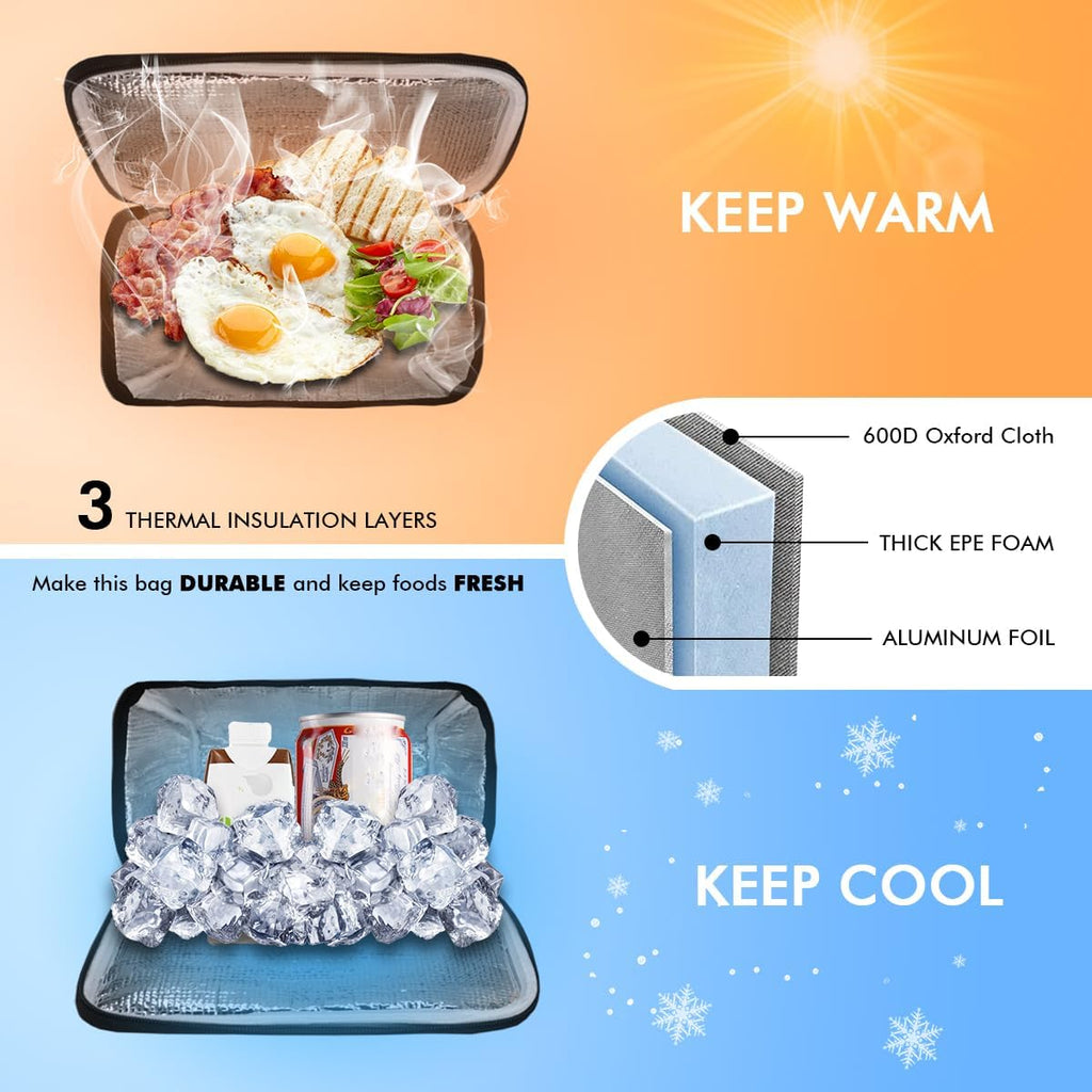 Bike Handlebar Bag, Front Bicycle Basket Cooler Pouch with Phone Holder