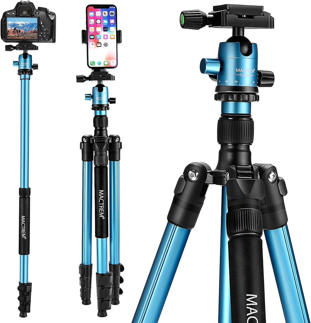 MACTREM 90in 2-in-1 Camera Tripod Monopod Aluminum Heavy Duty Travel Tripod
