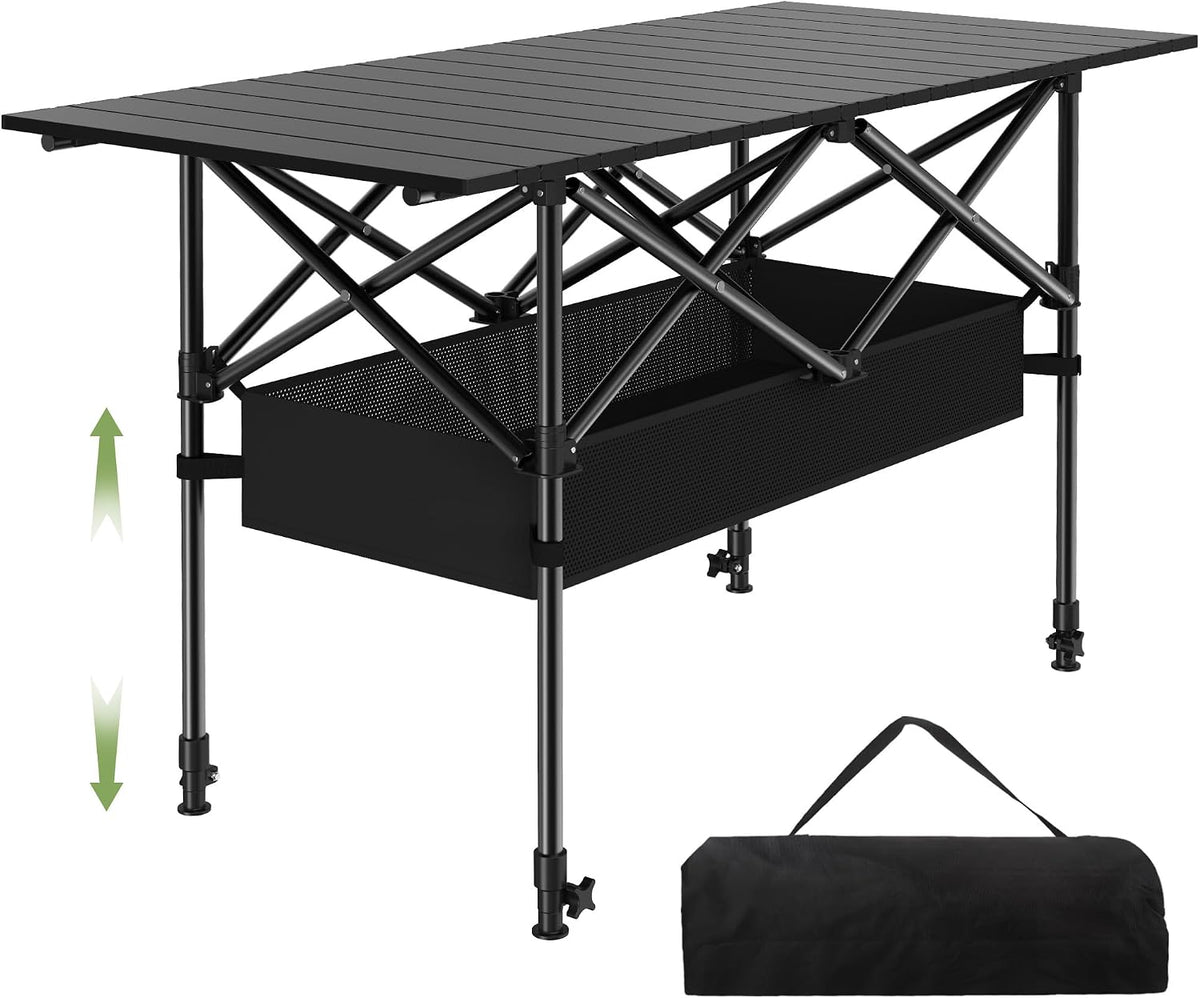 TrippleChain 4FT Folding Roll up Camping Table