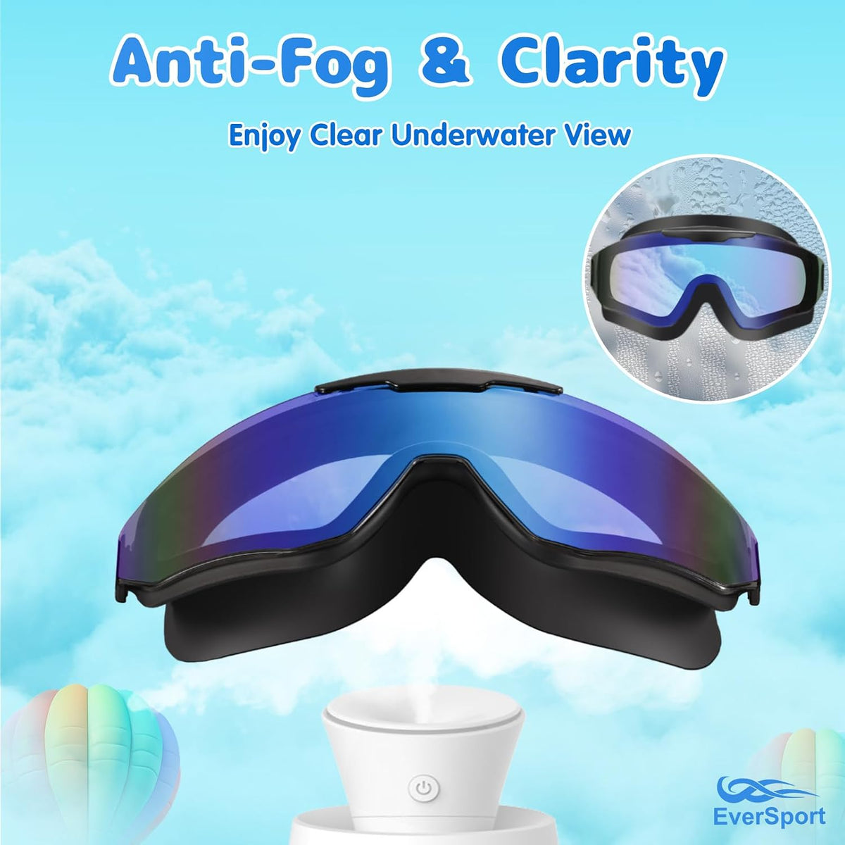 2 Pack Kids Swim Goggles 8-16 Extra Silicone Layer Pool Youth Boys Girls