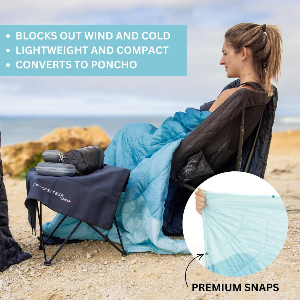 Thermal Blanket - Lightweight, Packable, Puffy, Waterproof and Packable Camping Blanket for Travel, Beach, Hammock, and Outdoor Use