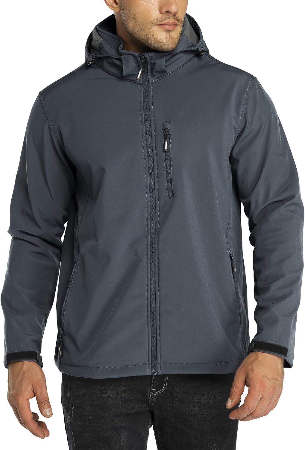 Outdoor Ventures Men's Softshell Jacket Waterproof Fleece Rain Shell Coat