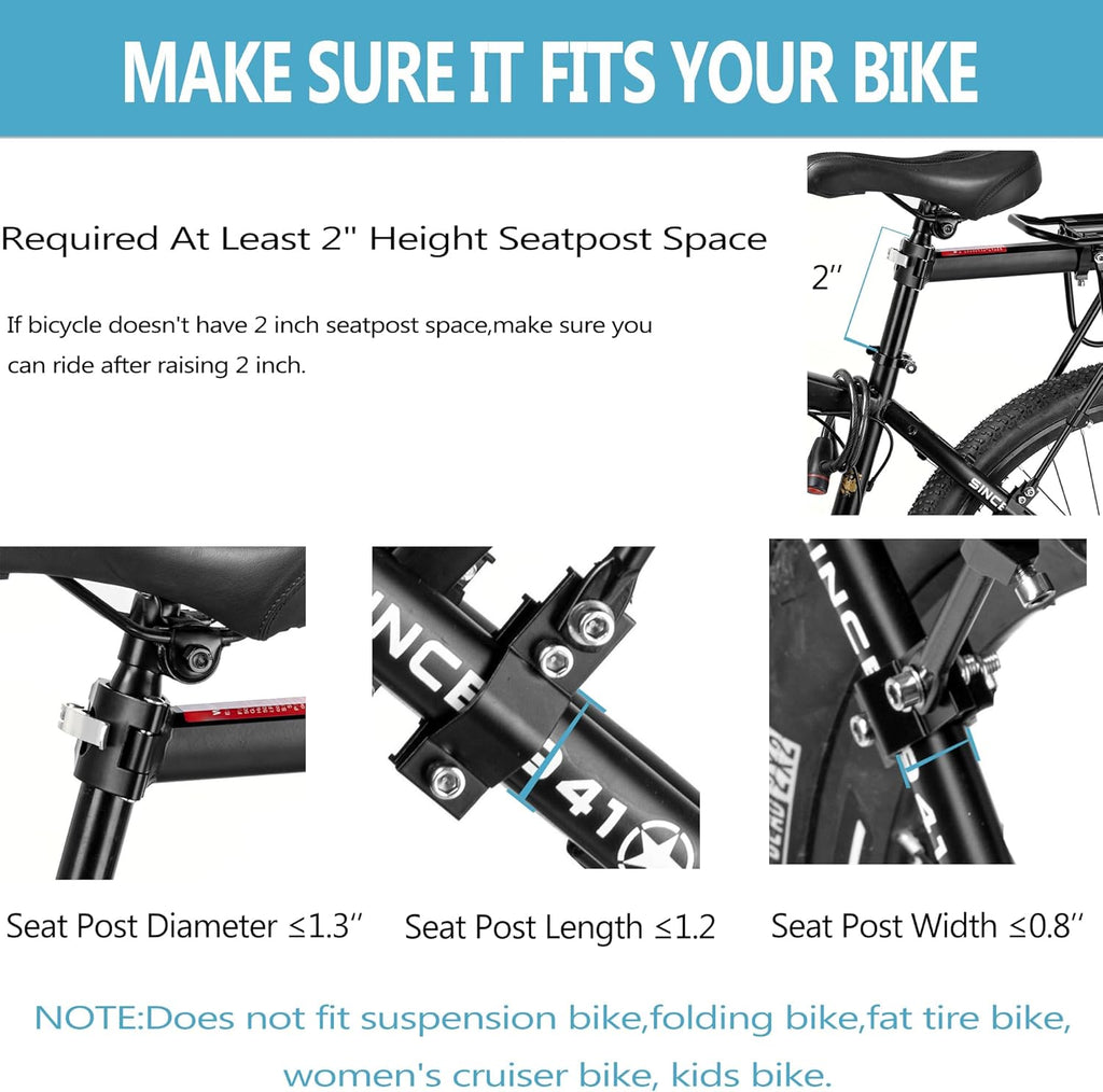 Rear Bike Rack,Bike Cargo Rack w/Fender & Large Size Reflective,Quick Release Mountain Road Bicycle Rear Racks,Universal Bike Luggage Rack,Large Capacity Bike Pannier Rack,YONTUO