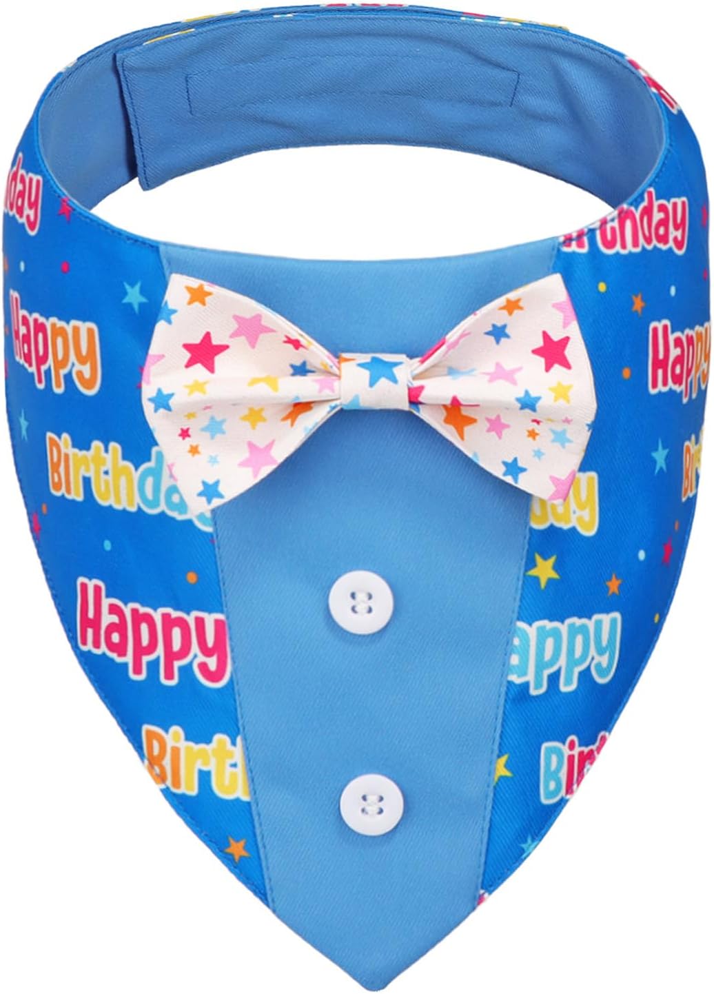 PTDECOR Birthday Dog Tuxedo, Pink Dog Collar Costumes with Bowtie, M