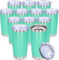 20oz Tumbler Stainless Steel Tumbler Coffee Tumbler with Lid Light Blue, 12P