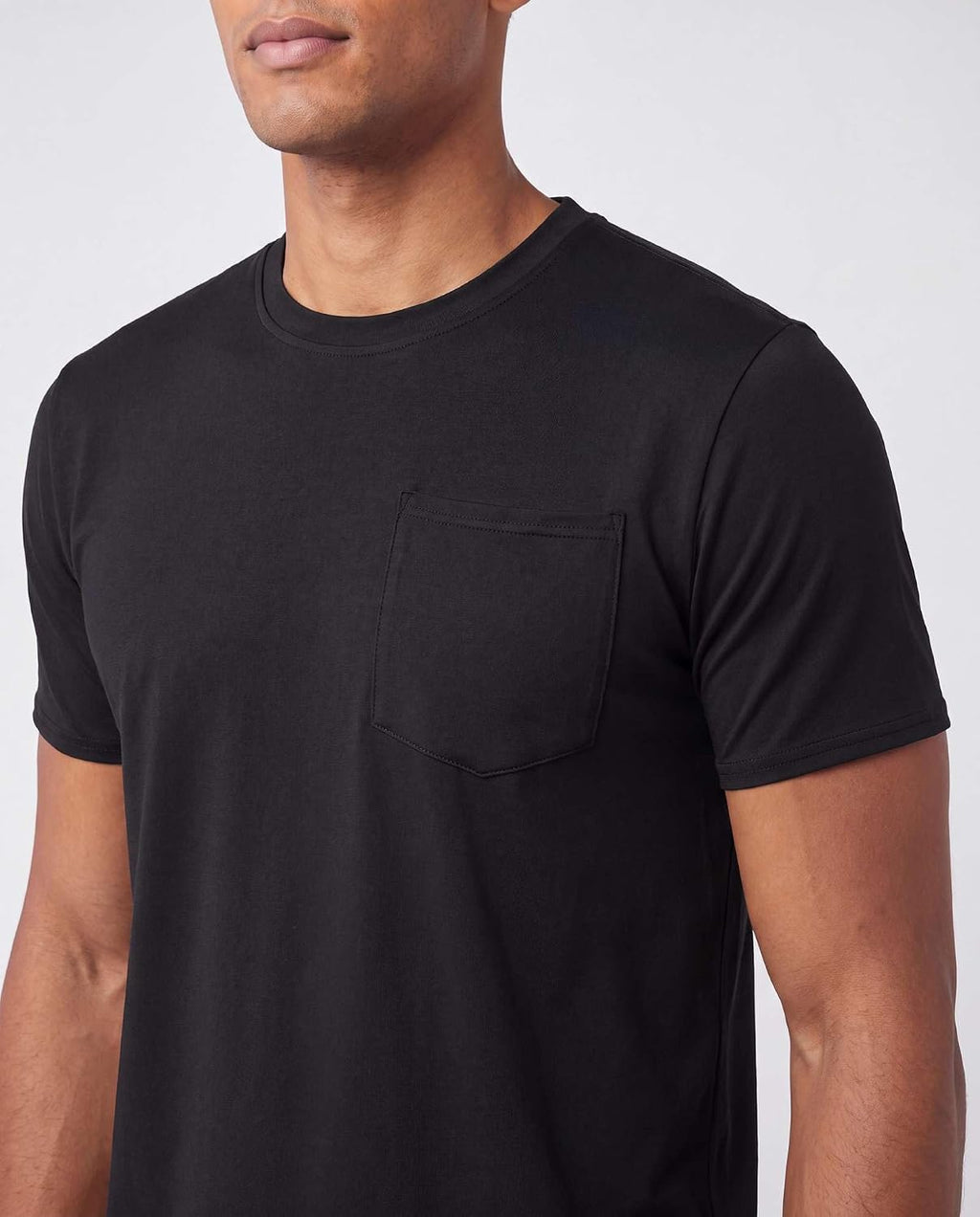 4 Pack Men's Dry Fit Short Sleeve Pocket T Shirts Workout Gym Athletic Tees