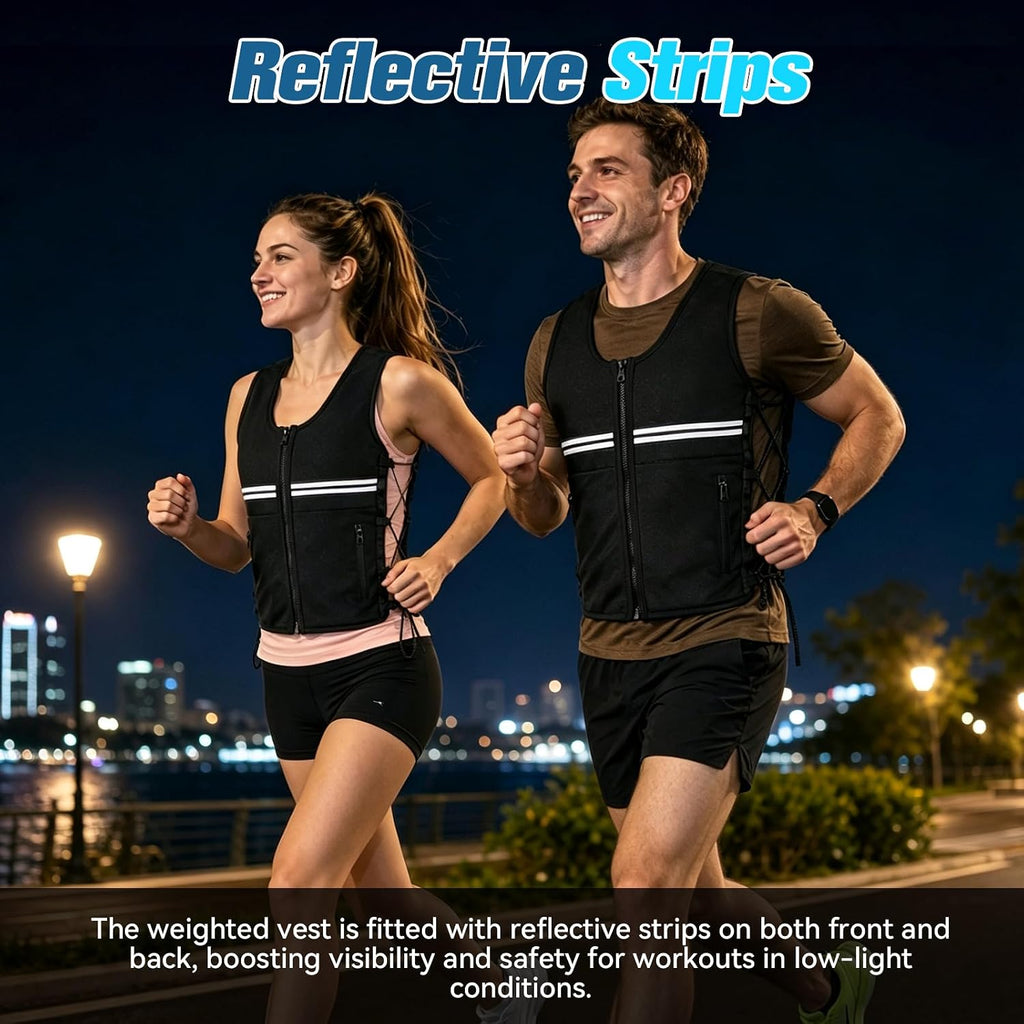 Ktinnead Adjustable Weighted Vest for Women Men, 1-10 Lbs Removable