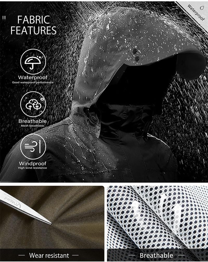 iCreek Rain Suit Waterproof Breathable Lightweight 2-Piece Rain Gear Unisex