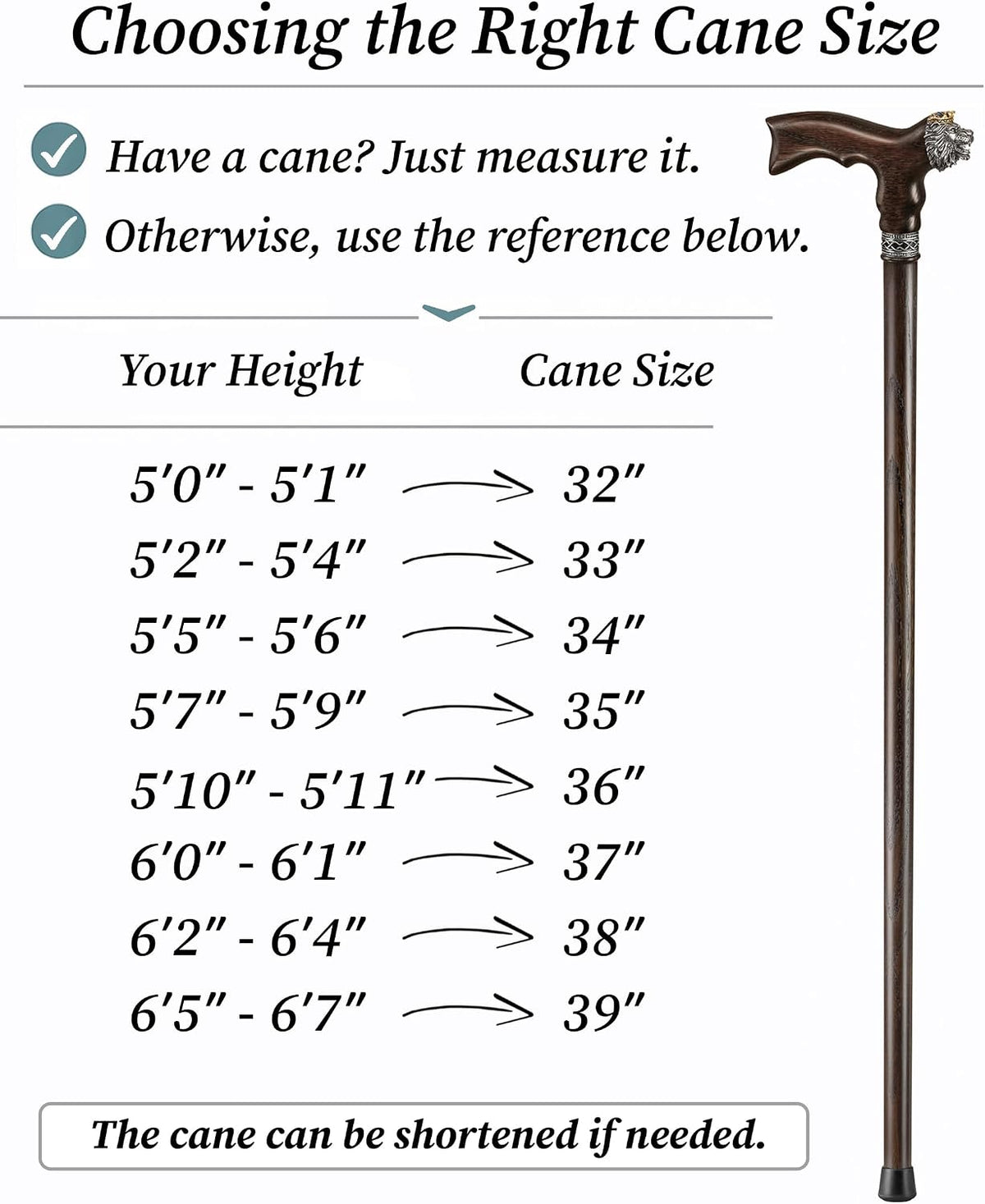 Asterom Lion Walking Cane for Men, Cool Wooden Canes for Men, Oak Wood