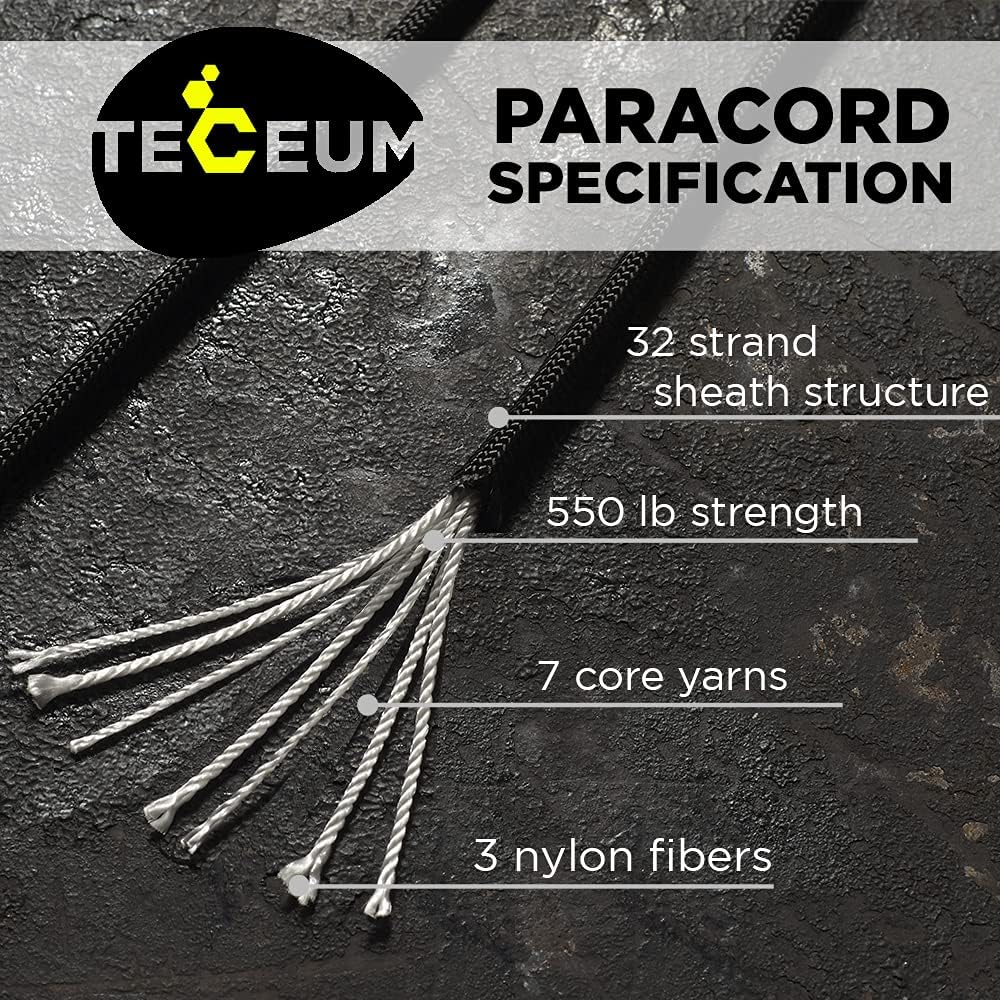 Paracord Rope 550 lb 4mm – Parachute Cord – Utility Camping Rope