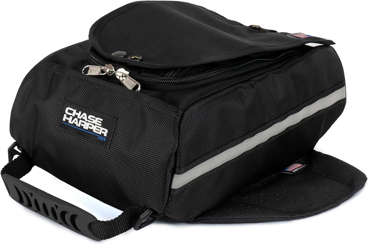 Chase Harper USA 1700M Black Mini Aeropac Magnetic Tank Bag - Water-Resistant, Industrial Grade Ballistic Nylon w/Thermo-Plastic Insert, Anti-Scratch Bottom, Super Strong Neodymium Magnets