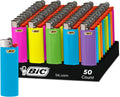 BIC Classic Lighters, Pocket Lighter Style, 50 Count Tray, Assorted Colors