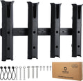 VEXPLO Wall-Mounted 4 Rod Holder for Boat Golf Cart Garage Truck Bed