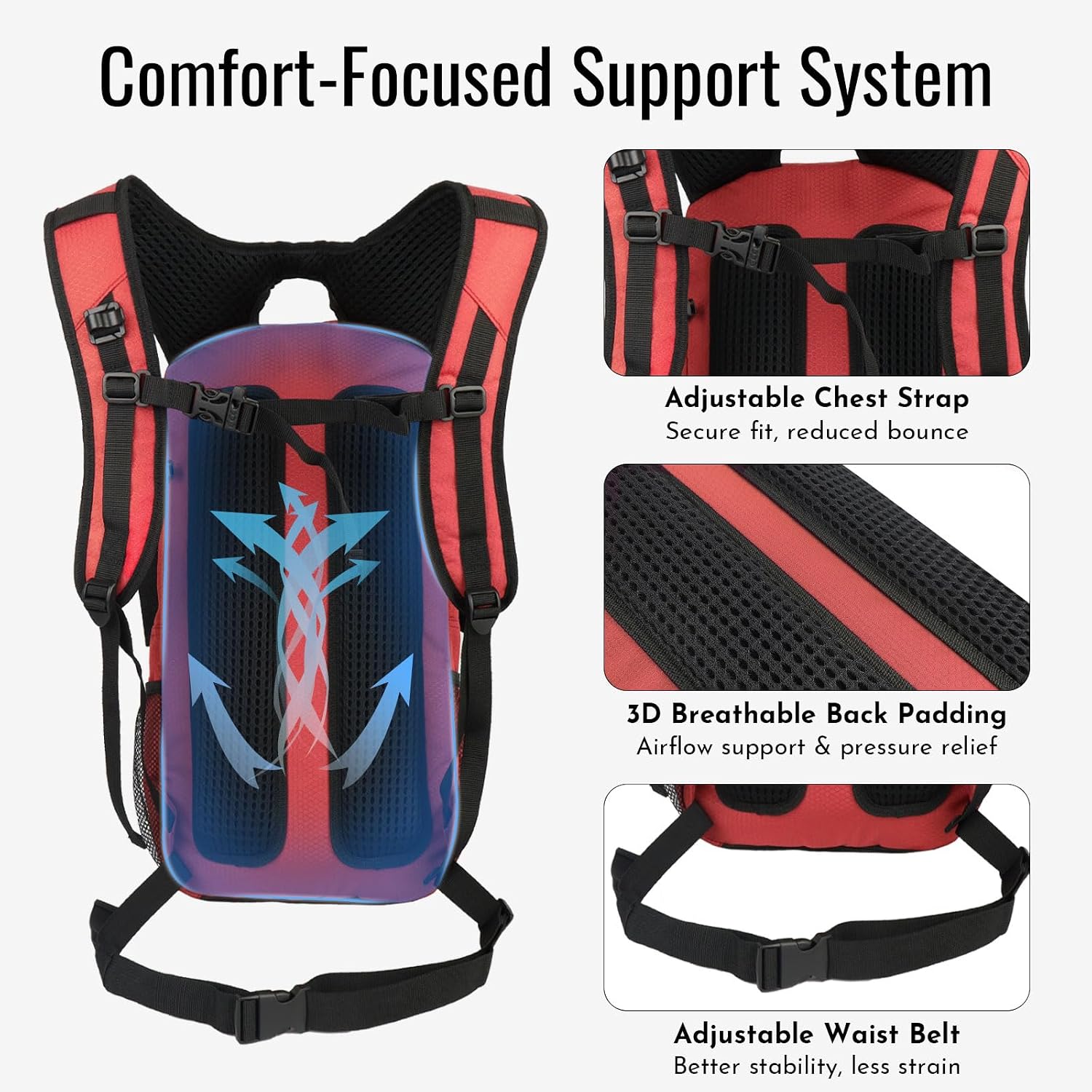 Zavothy 20L Multipurpose Hiking Backpack with 3L Water Bladder – Durable Hydration Backpack with Insulated Bladder Compartment, Hidden Helmet Holder & Rain Cover – for Hiking, Commuting, and Camping