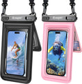 Rynapac Double Space Floating Waterproof Phone Pouch [Up to 8.5''], 2 Pack