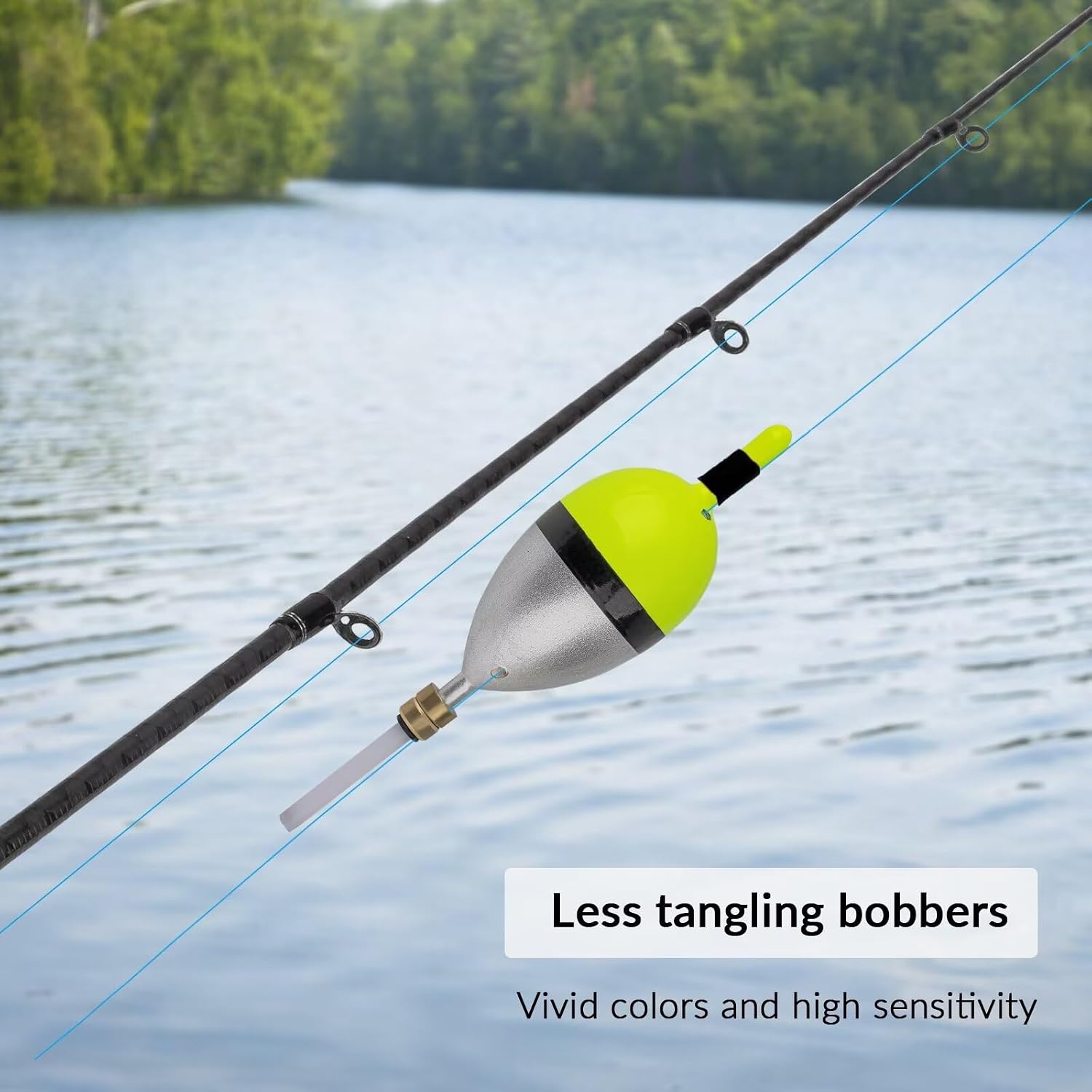 THKFISH Wood Slip Bobber for Fishing with Brass Weighted Crappie Floats