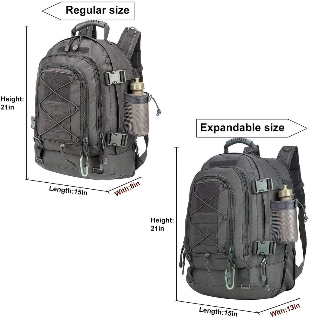 Miramrax Tactical Backpack Military Army Daypack - Assault Pack for Men Molle Backpacks Bug Out Bag 3 Day Pack for Hiking Camping Travel Hunting Rucksack Trekking Grey