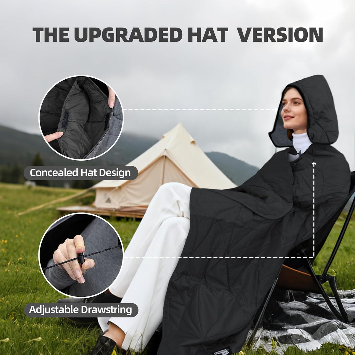 Large Waterproof Outdoor Blanket Thick Fleece 80" x 58"