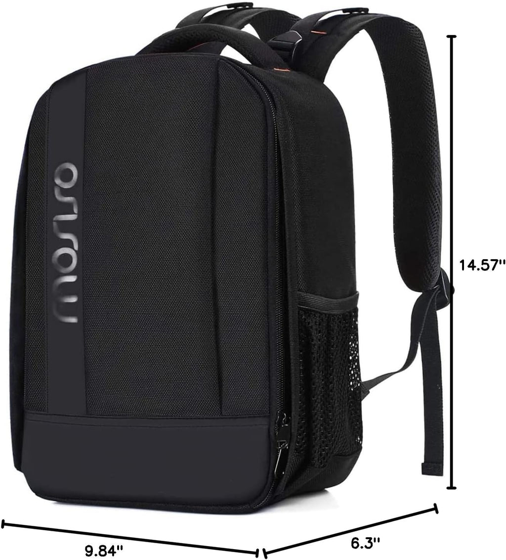 MOSISO Camera Backpack,Photography Backpack Padded Camera Bag, Black