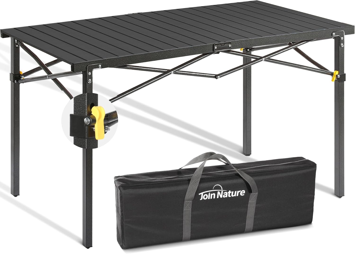 Join Nature 46.4" Large Camping Table for 2-6 People, Heavy Duty Foldable