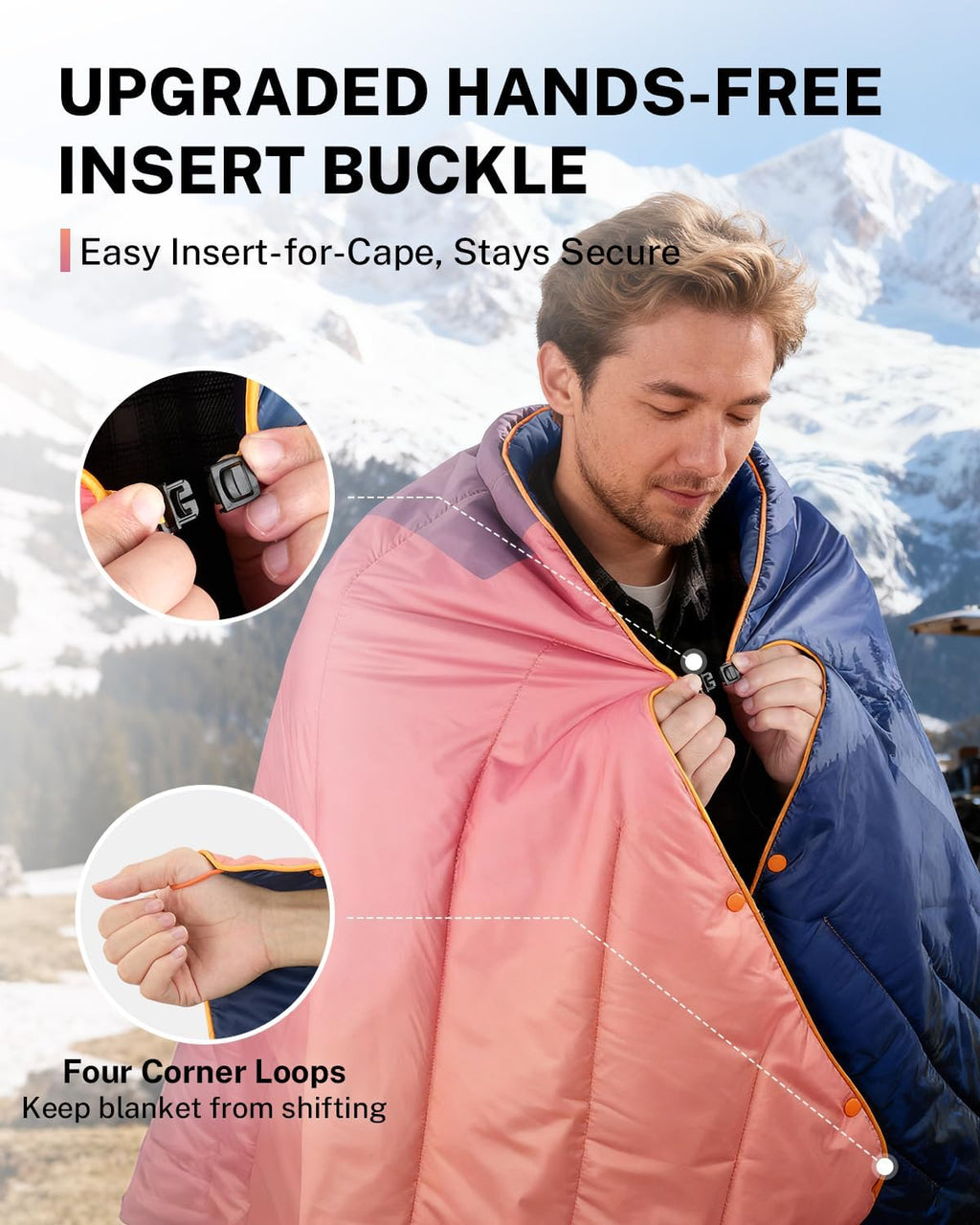Gonex Camping Blanket, Packable Wearable Puffy Outdoor Blanket