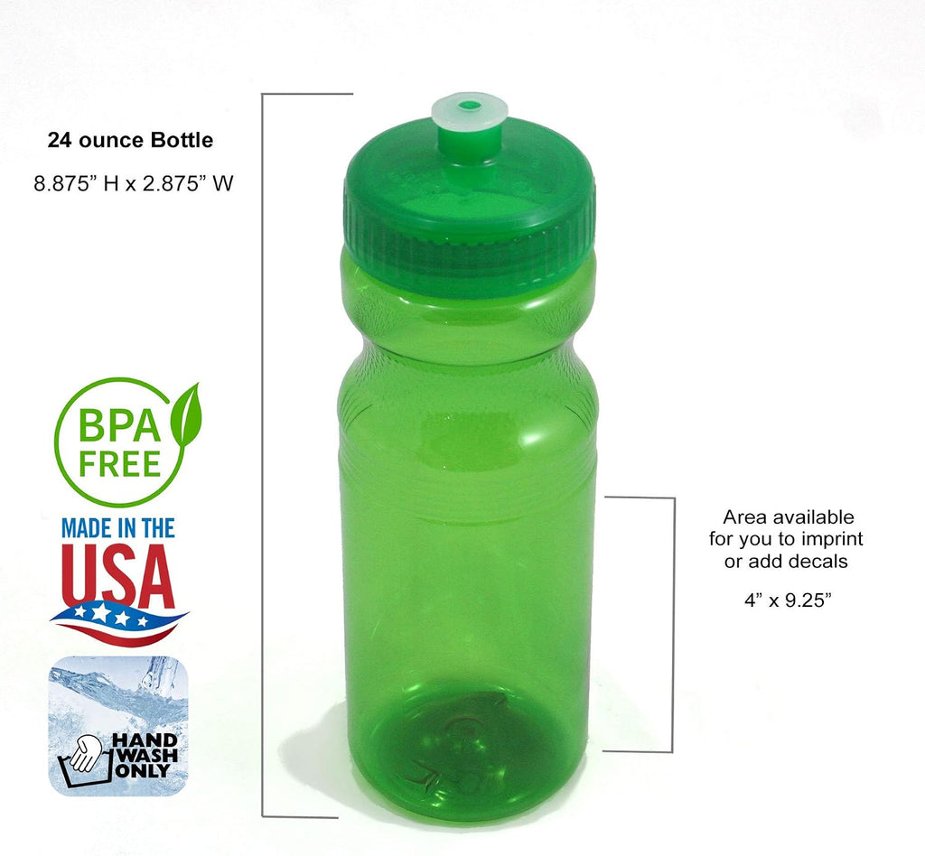 Rolling Sands BPA-Free 24 Ounce Water Bottles, 3 Pack, Made in USA