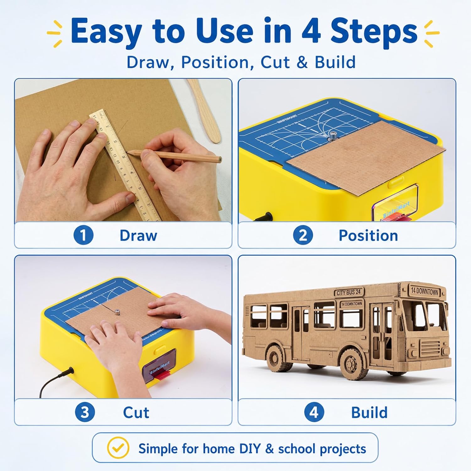 | Cardboard Cutter for Kids, Safe DIY Craft Tool for STEM Projects