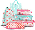 6 Pcs Compression Packing Cubes, Packing Cubes for Travel, Waterproof Luggage Organizer Bags Set, Cute Packaging Cubes for Women Kids Backpack Carry-Ons