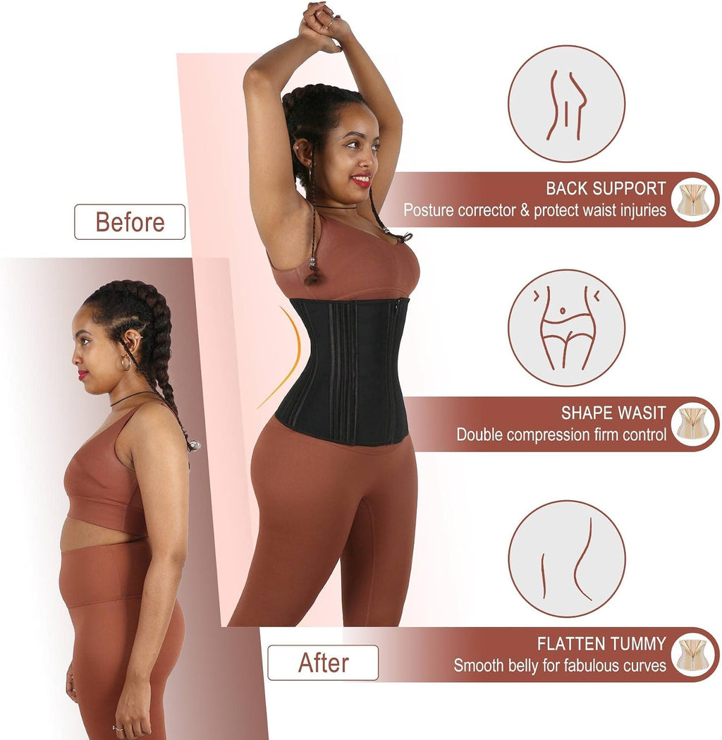 Short Torso Waist Trainer for Women Faja Body Shaper