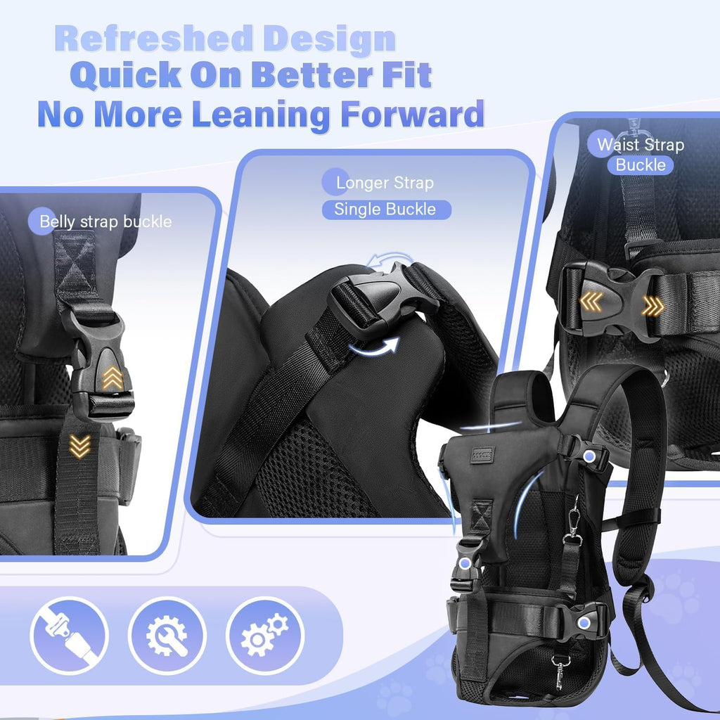 YUDODO Front Pet Carrier Backpack for Small Dog, Legs Out Dog Chest Carrier