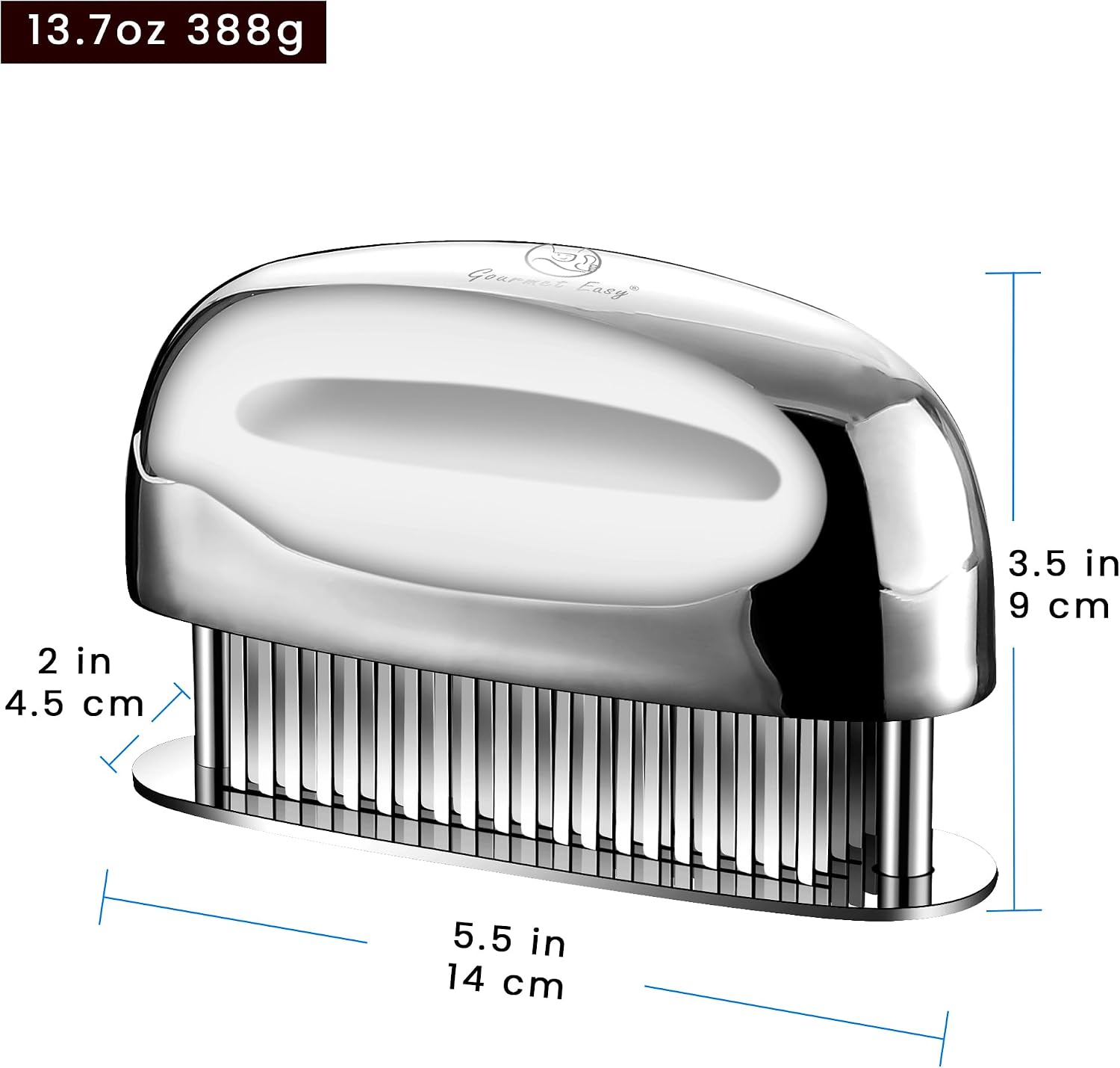 Gourmet Easy Meat Tenderizer Tool with 60 Stainless Steel Sharp Needles