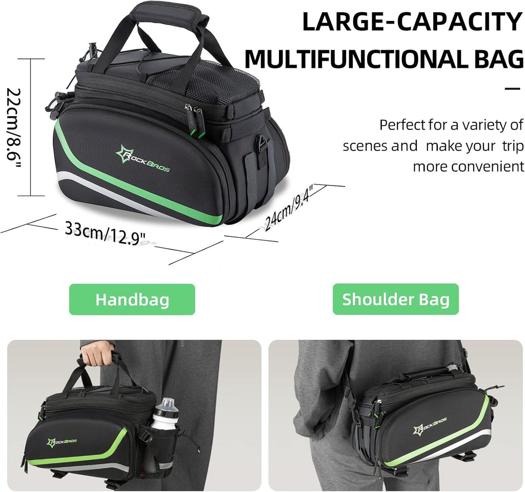 ROCKBROS Bike Trunk Bag 17L-45L Rear Rack Bags for Bicycles Waterproof
