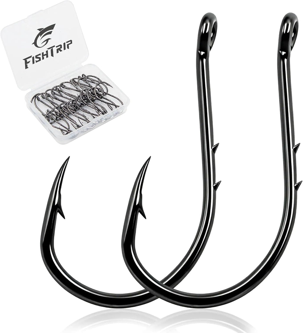 FishTrip 50/100pcs Octopus Baitholder Hooks, Circle Hooks for Freshwater
