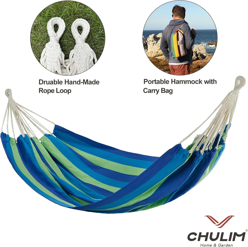 Brazilian Double Hammock with Tree Straps, Extra Large, 450 lbs Capacity