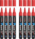 Overseas Red Acrylic Paint Markers 8 Pack, Medium Tip Paint Pens